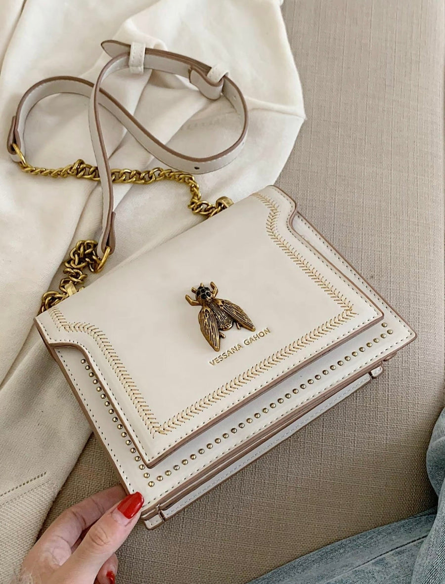 Marilena | Bolso de Cadena de Diseño Estructurado - Blanco