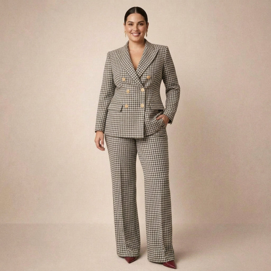 Artemisia | Traje Elegante de Chaqueta Entallada y Pantalón Ancho