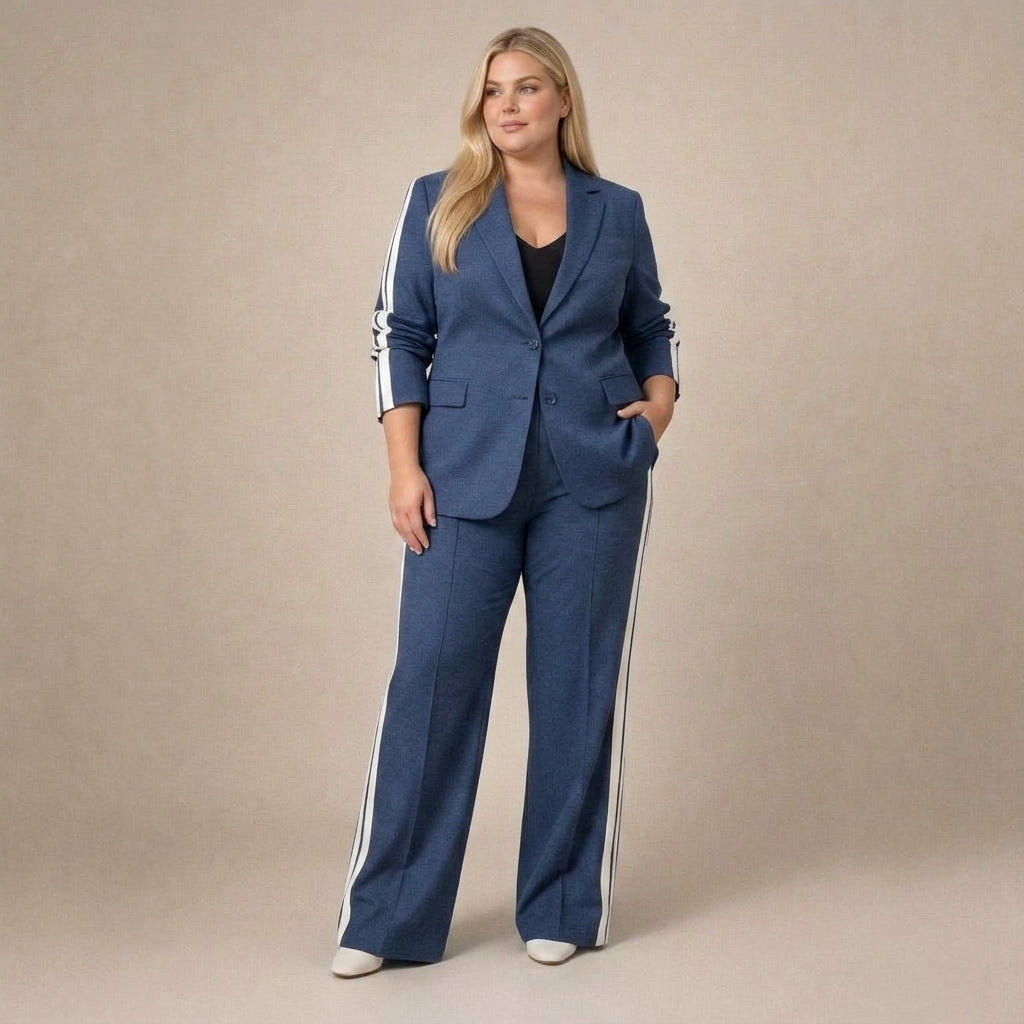 Cornelia | Conjunto Elegante de Blazer y Pantalón con Raya