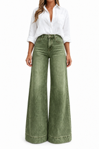 Savina | Jeans de Cintura Alta y Pierna Ancha