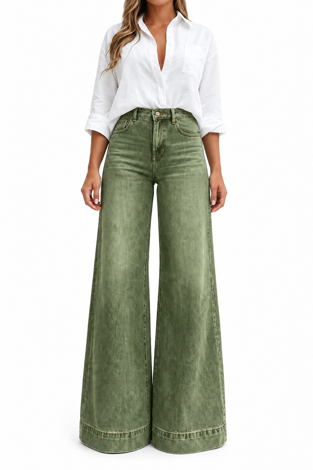 Savina | Jeans de Cintura Alta y Pierna Ancha