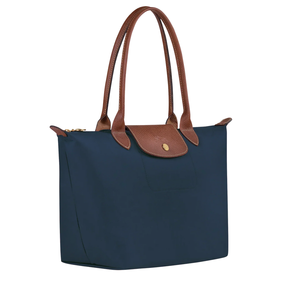 Leila | Bolso Tote Plegable Mediano en Azul Marino