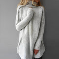 Ermelinda | Jersey de Cuello Alto Relajado - Gris