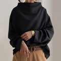Elvira | Top de Cuello Alto con Caída - Negro