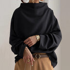 Elvira | Top de Cuello Alto con Caída - Negro