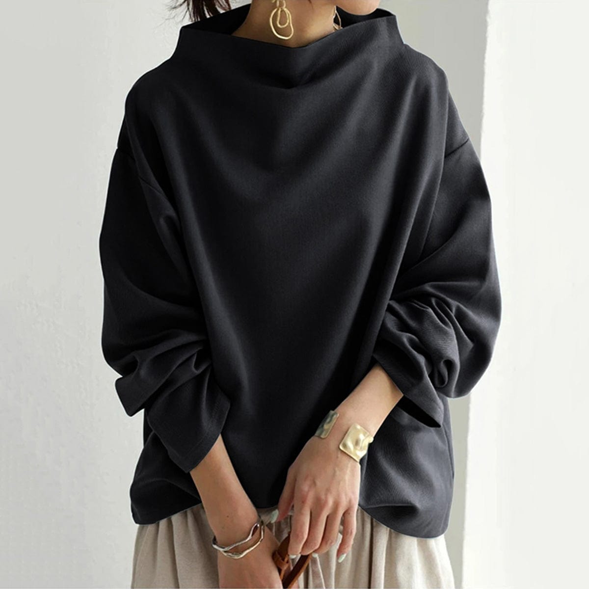 Elvira | Top de Cuello Alto con Caída
