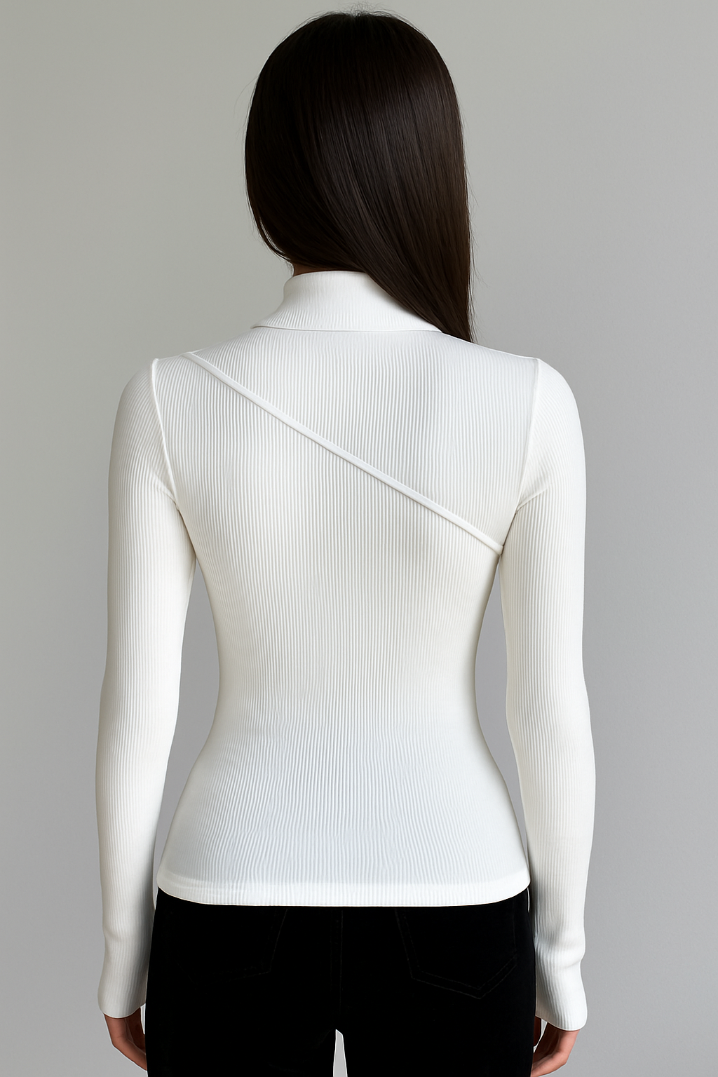 Imelda | Top de Cuello Semialto Elegante