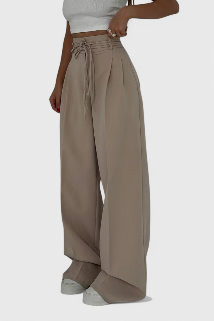 Sophie Pantalones de pierna ancha con cordones