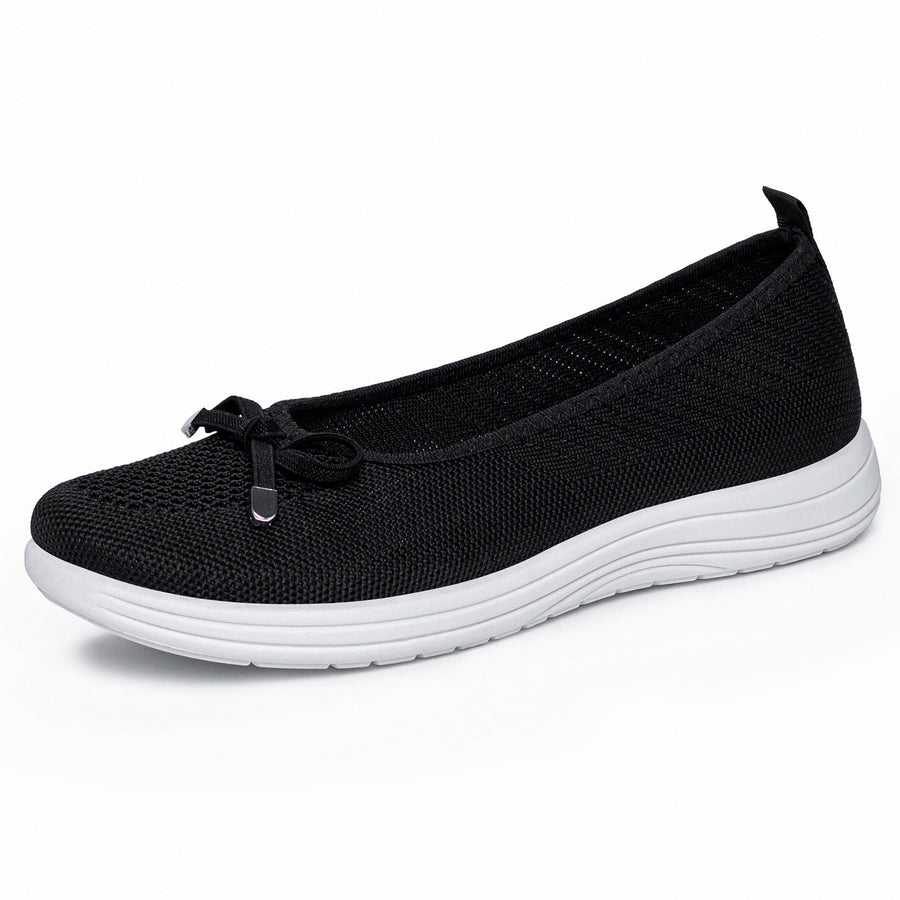 Enrica | Zapatillas Ortopédicas de Punto Slip-On - Negro