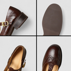 Ghita | Zapatos con Tira en T y Perforaciones Brogue