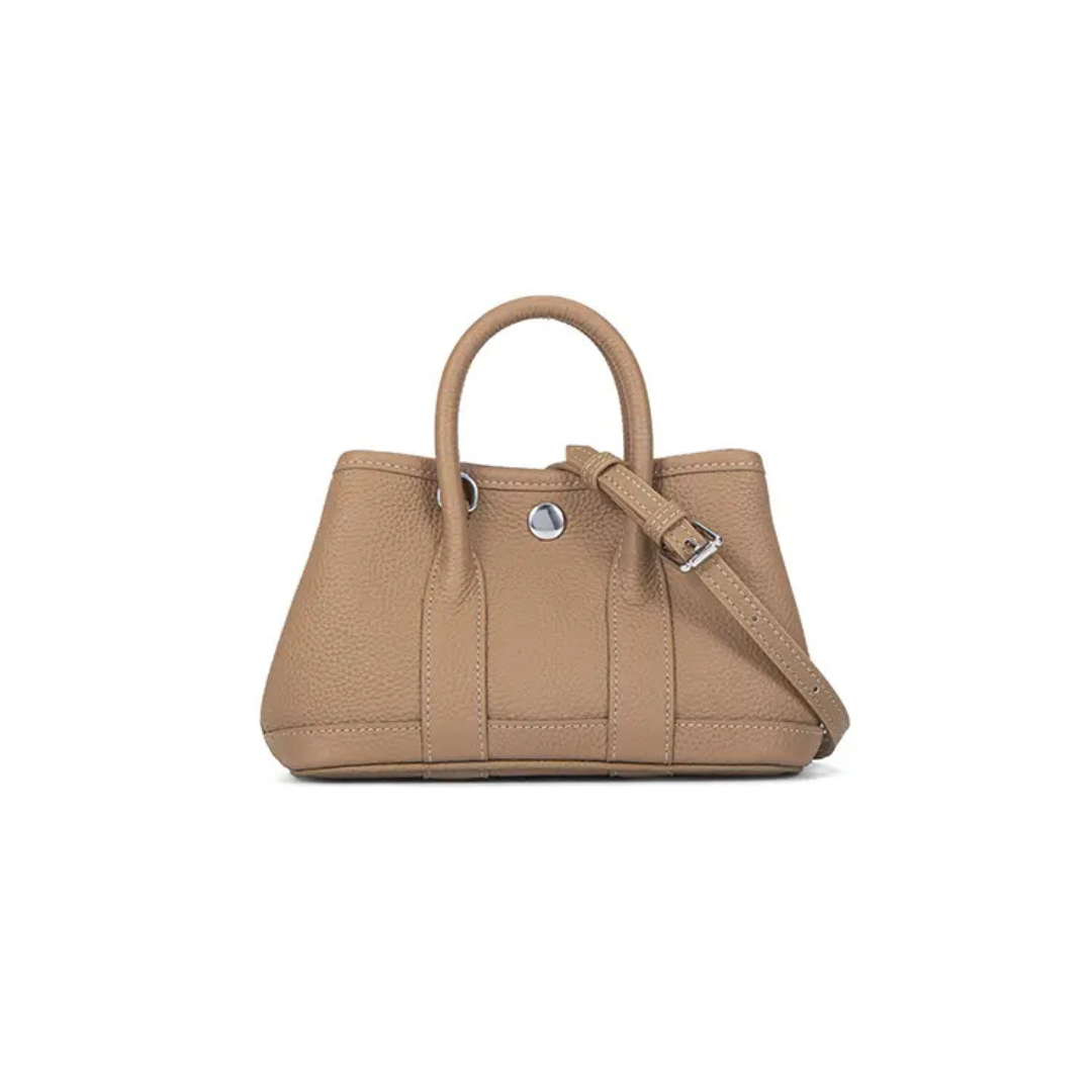 Magda | Bolso Tote de Piel Vegana de Línea Estructurada - Gris