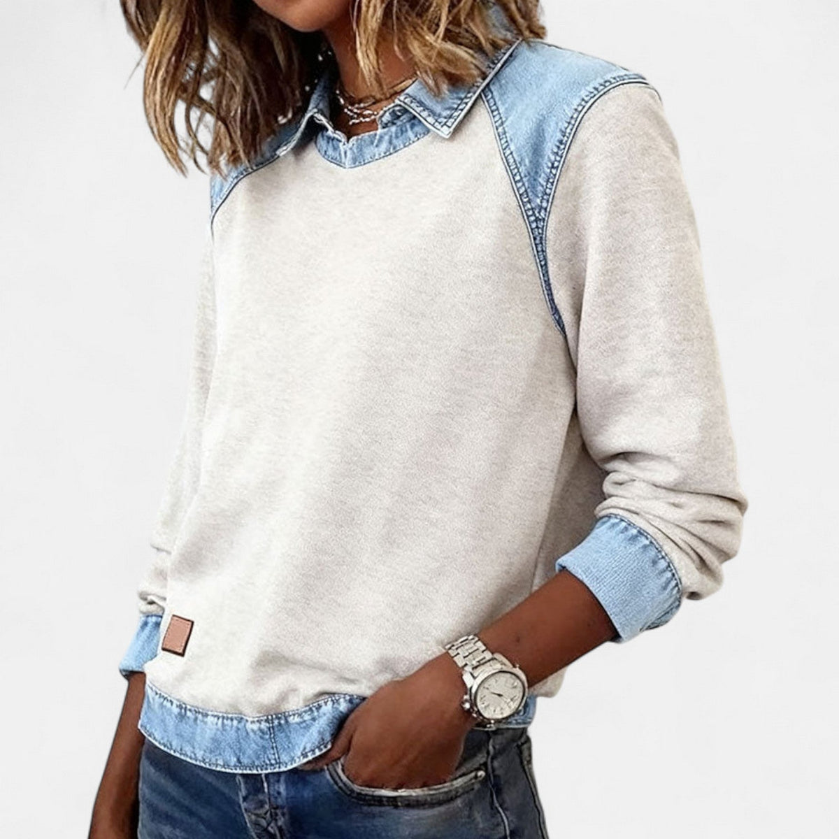 Fabiola | Jersey con Paneles en Contraste