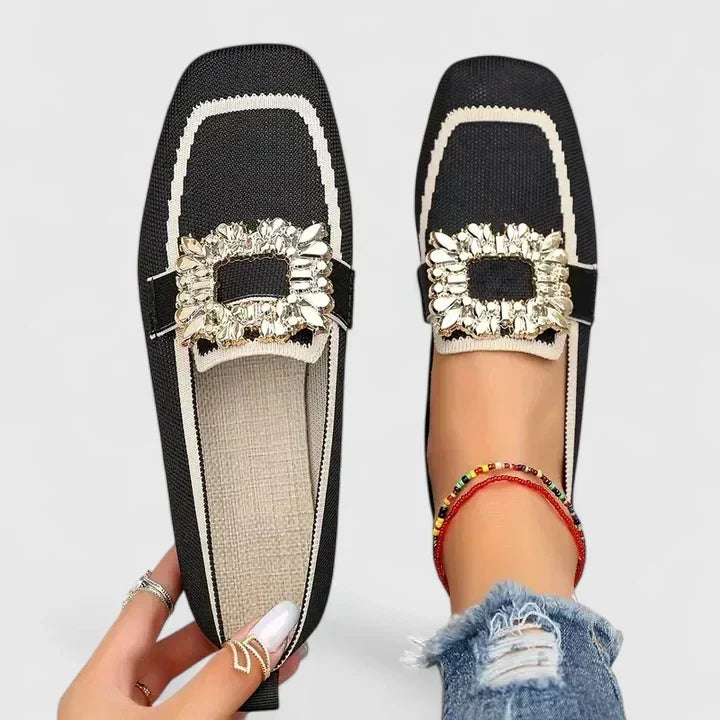 Cristina | Mocasines Ortopédicos con Plantilla Acolchada - Negro