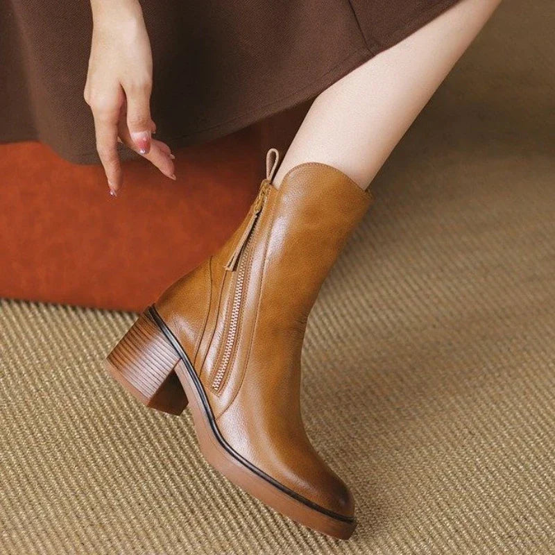 Matilde | Botines de Tacón en Piel Premium
