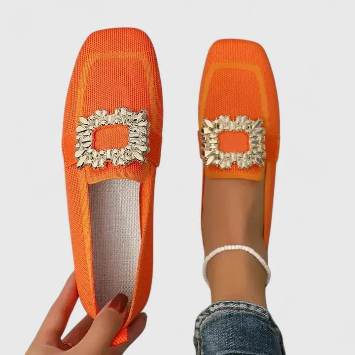 Cristina | Mocasines Ortopédicos con Plantilla Acolchada - Naranja