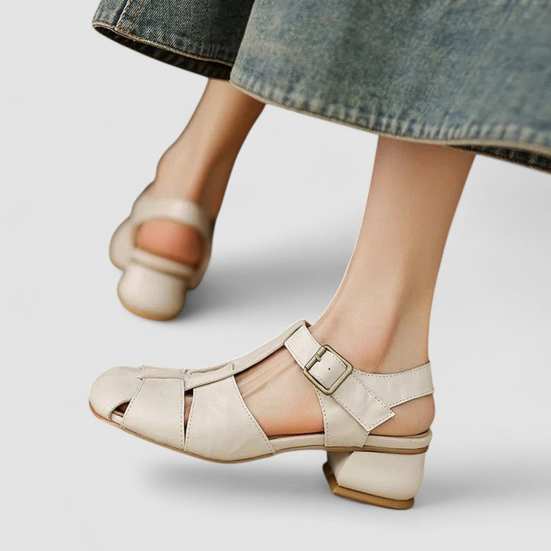 Sandrina | Mary Janes Caladas con Tacón Cuadrado