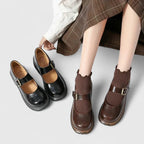 Avellina | Mary Janes con Plataforma Dentada