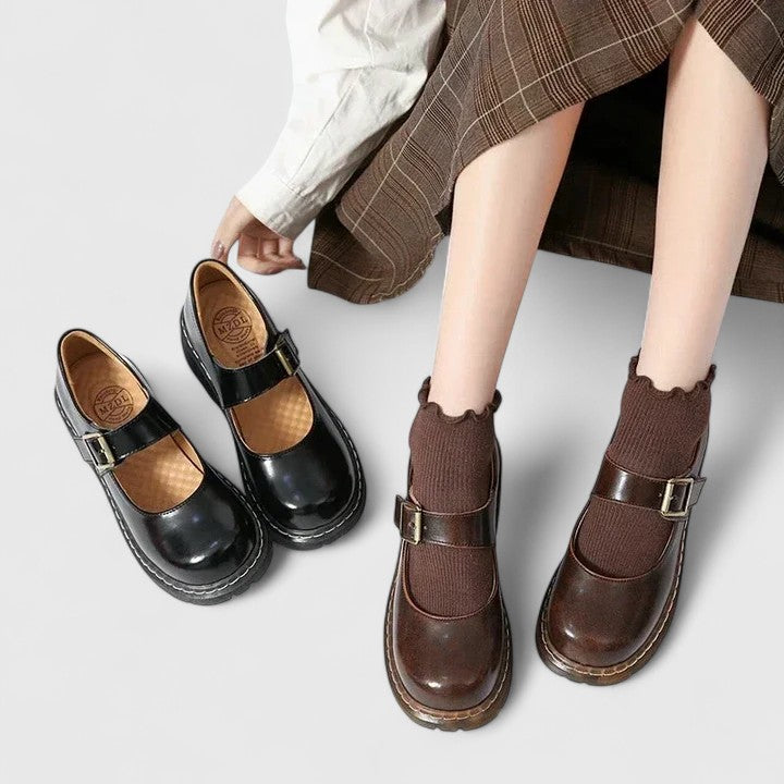 Avellina | Mary Janes con Plataforma Dentada