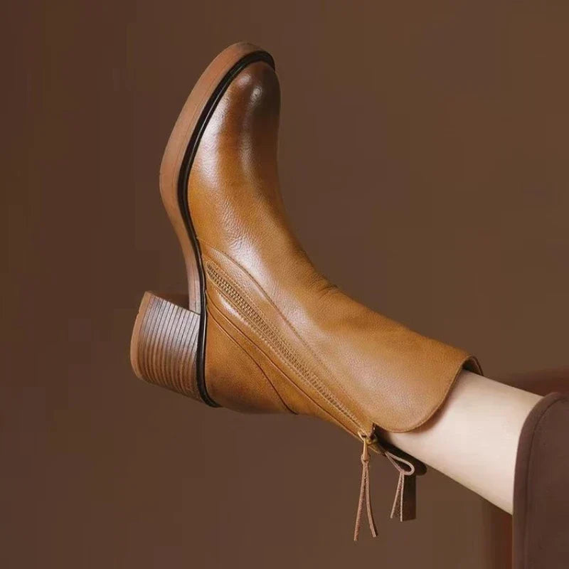 Matilde | Botines de Tacón en Piel Premium