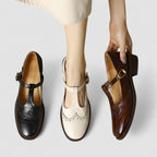 Ghita | Zapatos con Tira en T y Perforaciones Brogue