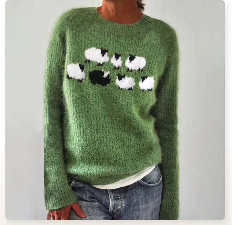 Flaminia | Jersey de Rayas Acogedor - Verde