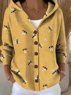 Bruna | Camisa con Capucha de Estampado Artístico