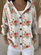 Bruna | Camisa con Capucha de Estampado Artístico