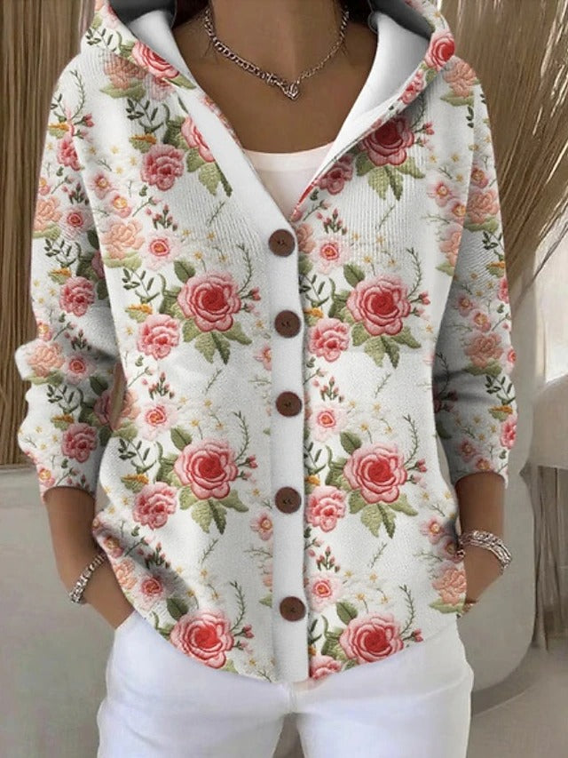Bruna | Camisa con Capucha de Estampado Artístico