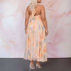 Iris | Vestido Maxi de Cuello Halter con Espalda Abierta