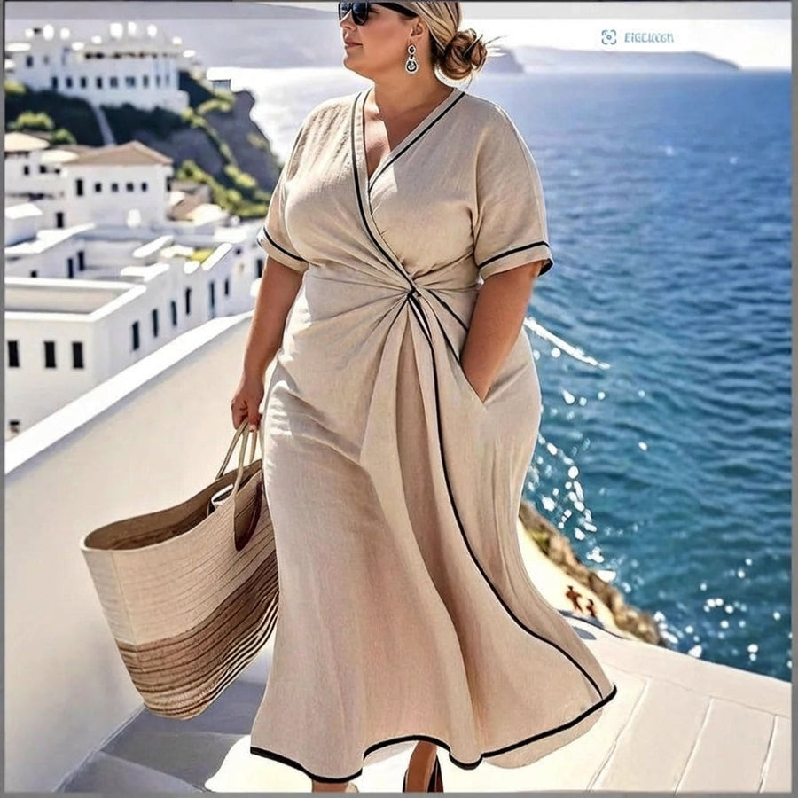 Enrichetta | Vestido Elegante de Rayas Verticales