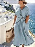 Enrichetta | Vestido Elegante de Rayas Verticales