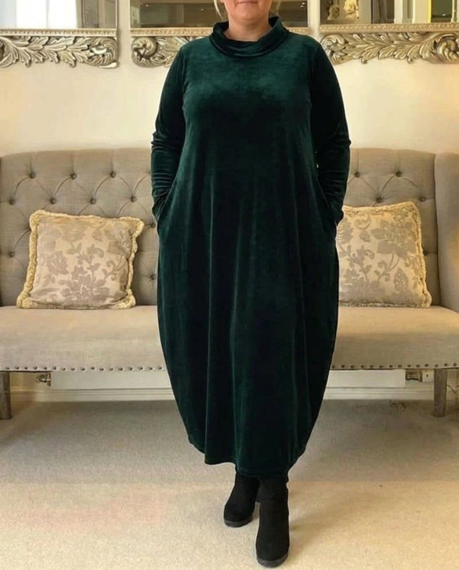 Lorella | Vestido Relajado de Terciopelo
