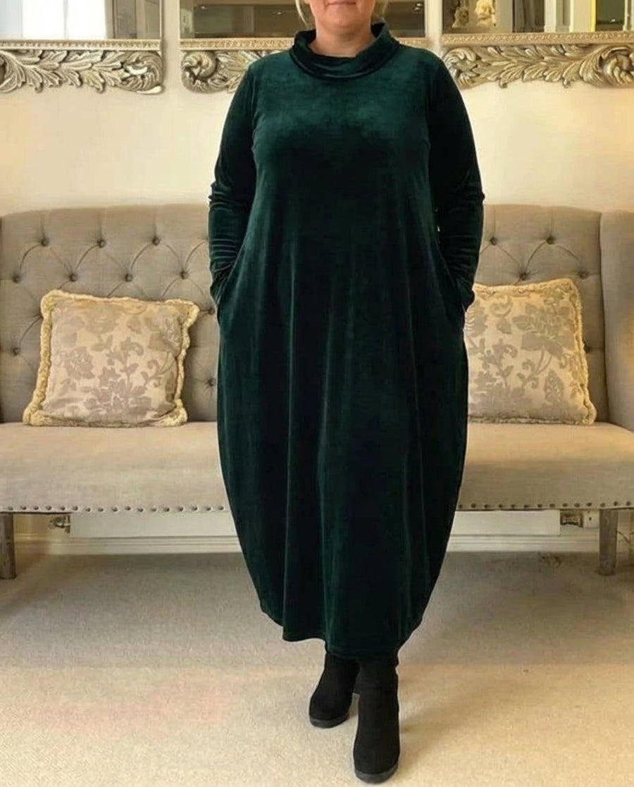 Lorella | Vestido Relajado de Terciopelo