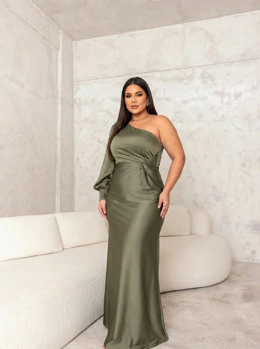 Gina | Vestido Maxi Elegante de un Hombro