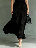 Giustina | Vestido Maxi Elegante con Falda Plisada