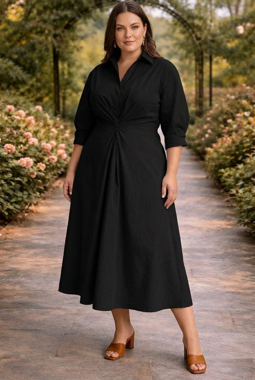Filippa | Vestido Maxi Fluido de Cuerpo Cruzado