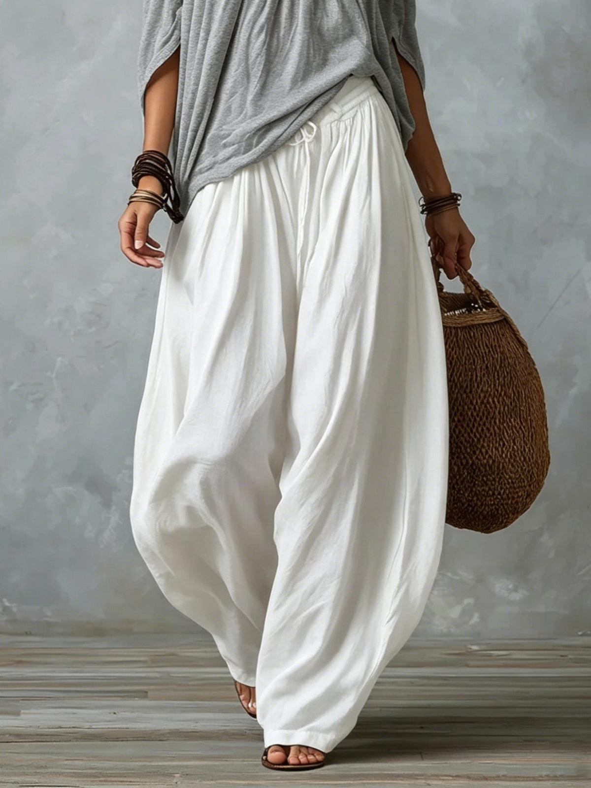 Penelope | Conjunto de Top con Hombros Descubiertos y Pantalón Globo
