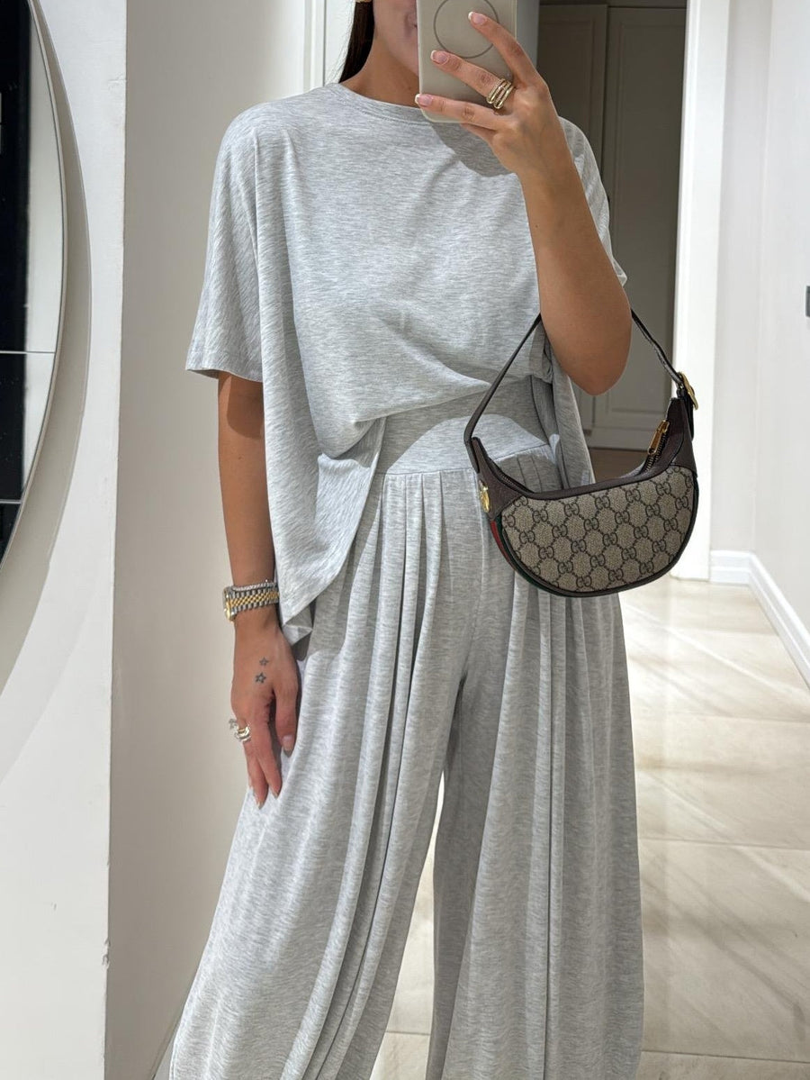 Ottavia | Conjunto Casual de Camiseta y Pantalón Ancho
