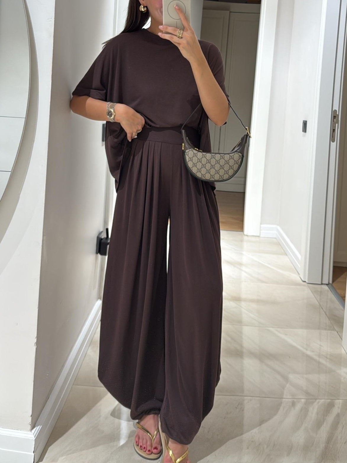 Ottavia | Conjunto Casual de Camiseta y Pantalón Ancho