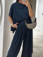 Ottavia | Conjunto Casual de Camiseta y Pantalón Ancho