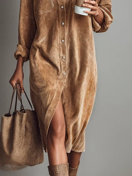 Liliana | Vestido Midi de Pana