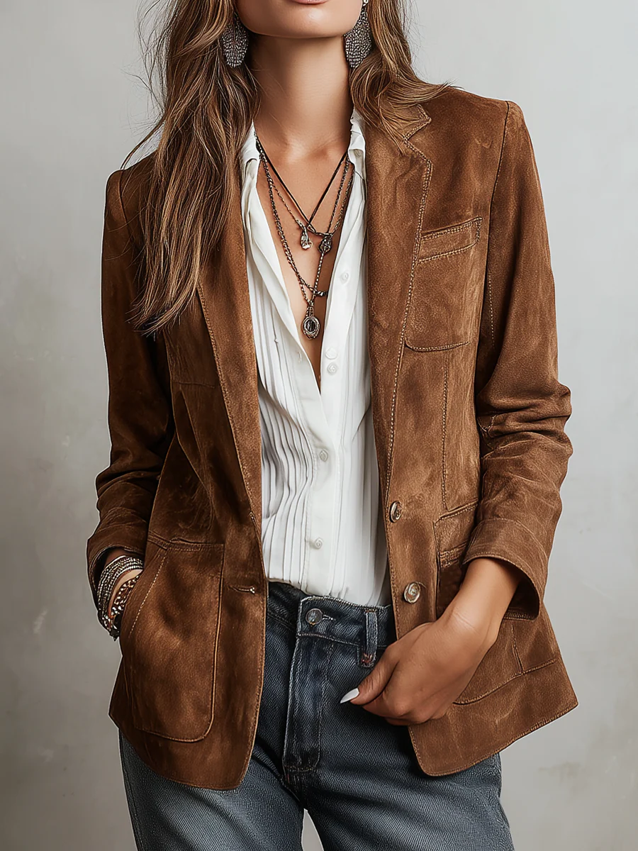 Agata | Blazer Entallado para Todos los Días - Marrón