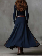 Domenica | Vestido Maxi Efecto Ante con Cinturón