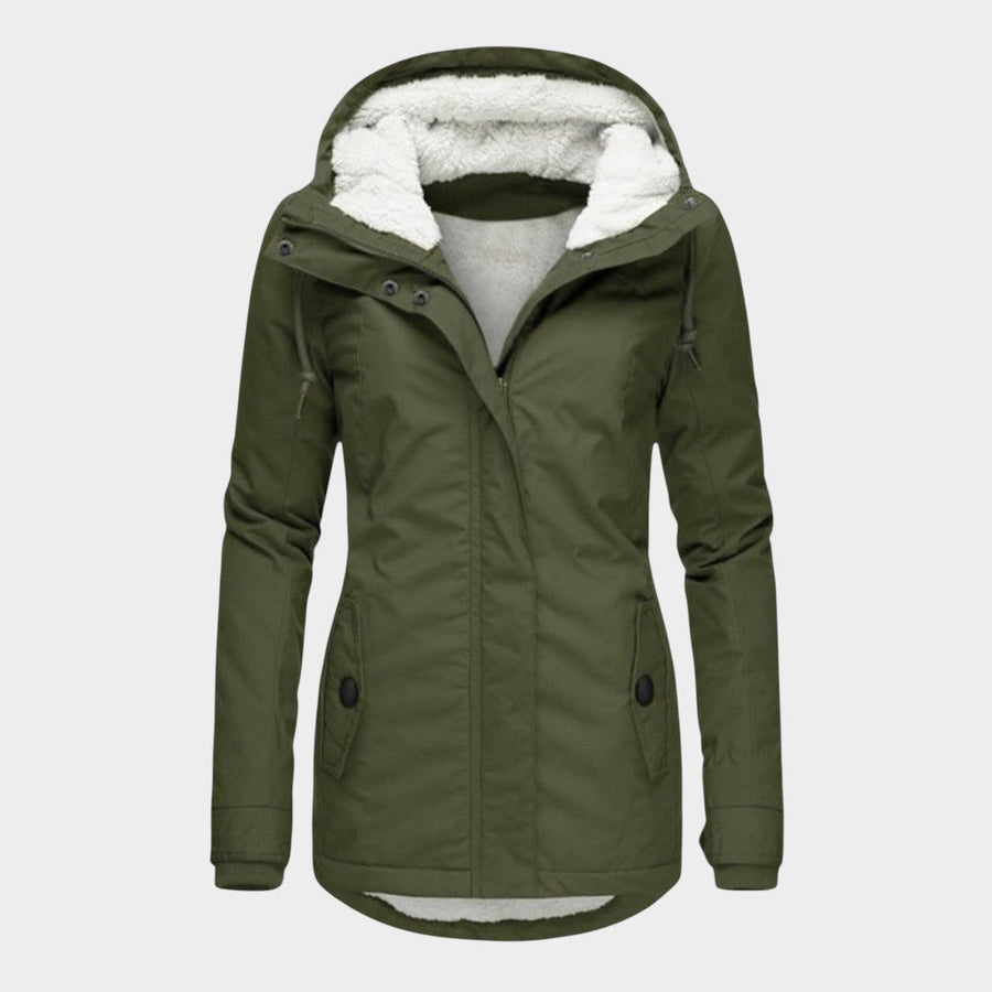 Anna | Chaqueta otoñal larga de felpa
