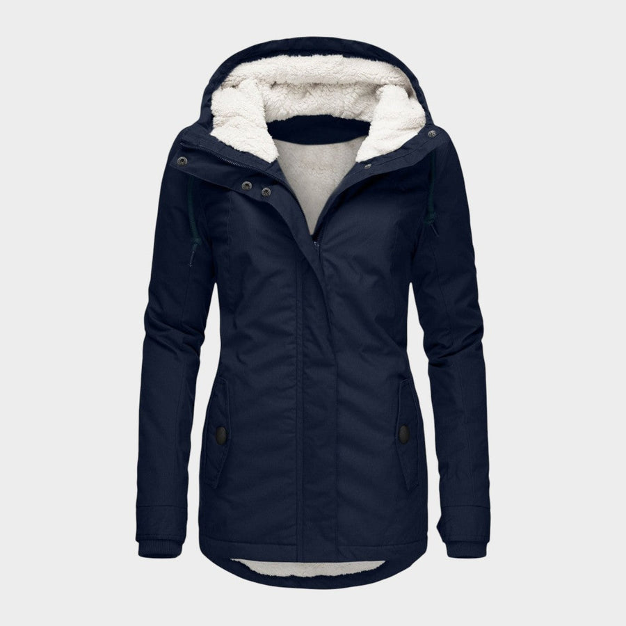 Anna | Chaqueta otoñal larga de felpa