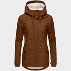 Anna | Chaqueta otoñal larga de felpa