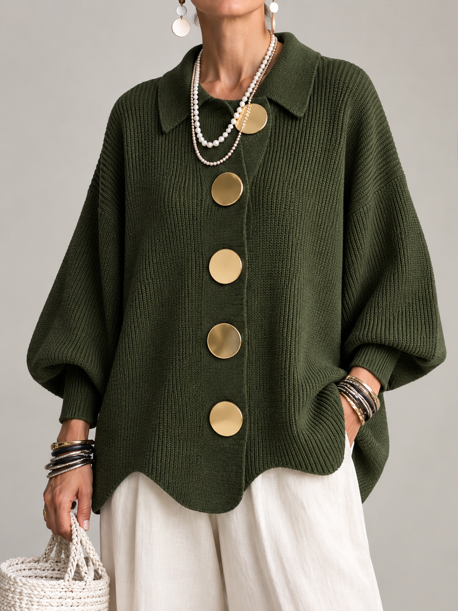 Tiziana | Cárdigan Oversize con Cuello XL