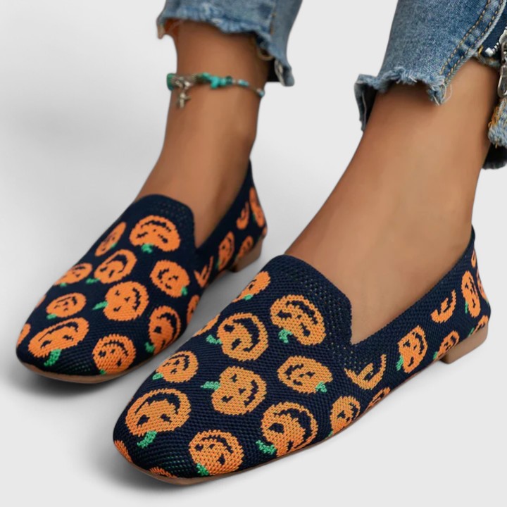 Flavia | Zapatillas Ortopédicas con Cordones - Calabaza