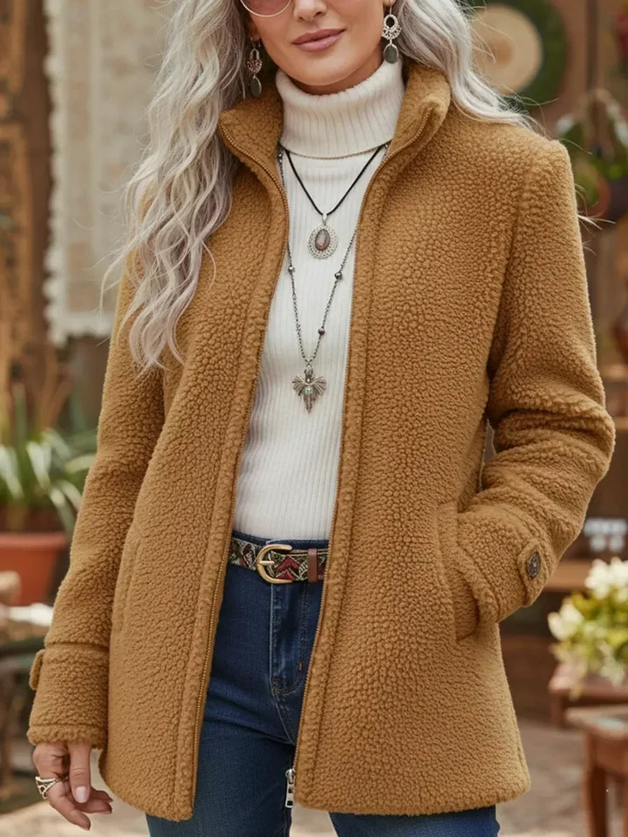 Bianca | Chaqueta Acogedora con Cuello Mao