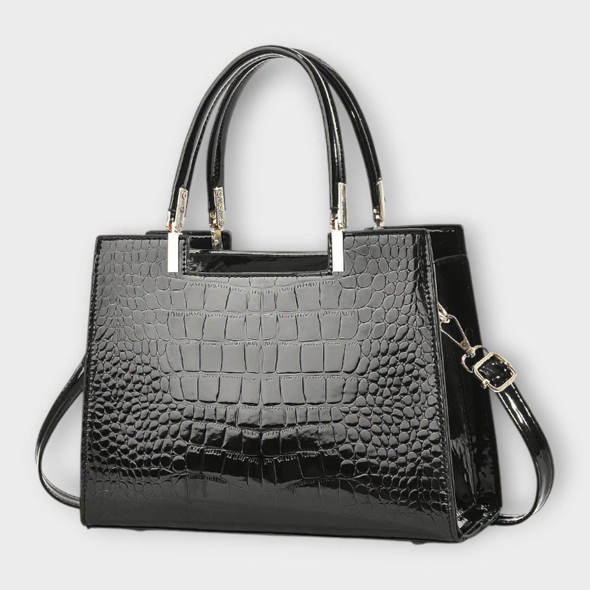 Lucia | Bolso Tote Estructurado con Efecto Cocodrilo